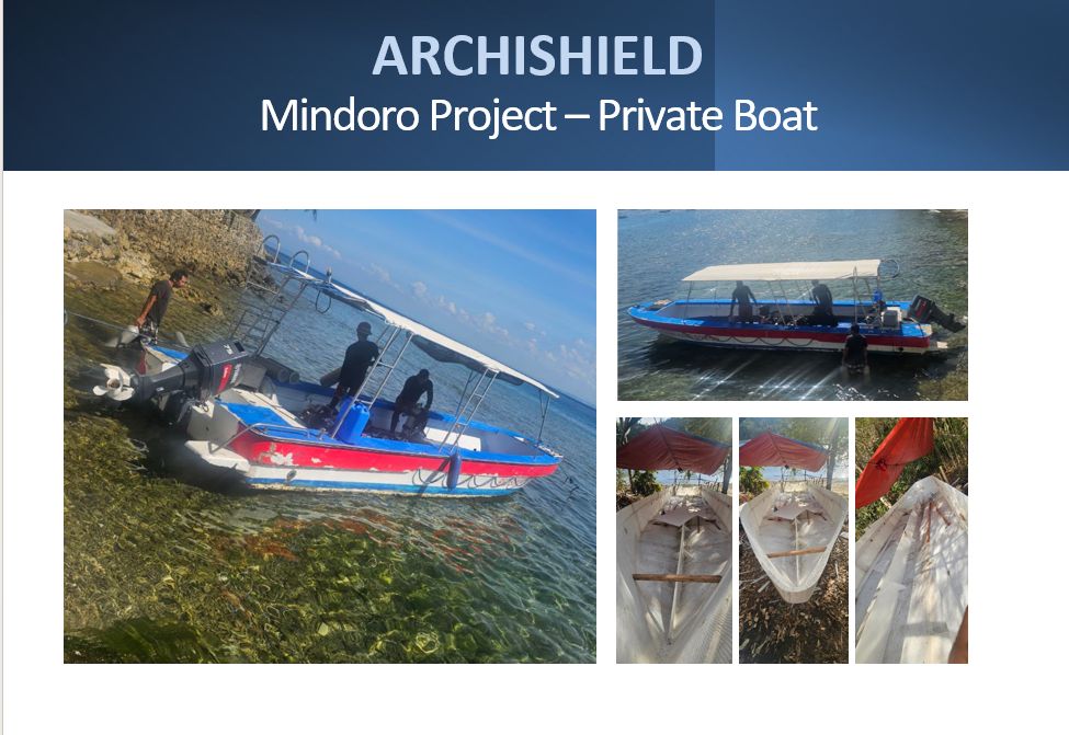 Archi Shield Mindoro Project - Private Boat, detail